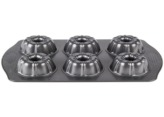 RK Bakeware China Foodservice NSF Molde de pastel de acero inoxidable con flauta Mini Bundt Cake Pan