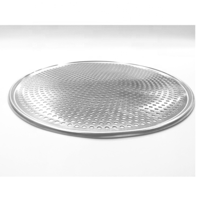 8 pulgadas 18 pulgadas perforado de aluminio redondo sartén de pizza perforado bandeja de pizza bandeja de horneado
