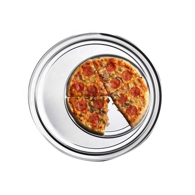el borde ancho de 6 pulgadas de aluminio redondo de la cacerola de la pizza bandeja de la pizza bandeja de hornear accesorios de la pizza