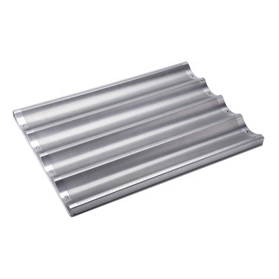 4 ranuras de aluminio pane para hornear pan francés y bandeja para hornear baguettes para bares, panaderías o restaurantes