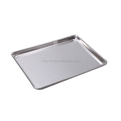 18*13'*1'' bandeja de horneado de medio tamaño bandeja de horneado de aluminio bandeja de horneado de alambre en el borde bandeja de horneado de uso pesado