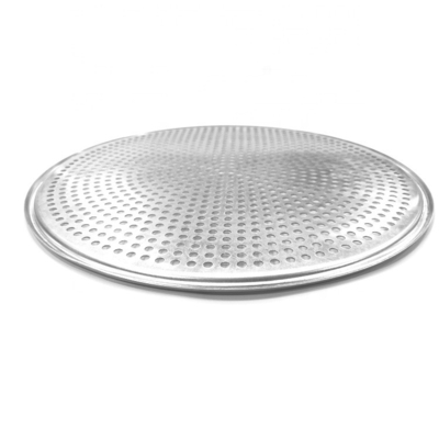 bandeja de pizza perforada redonda de aluminio perforada de 16 pulgadas bandeja de horneado para panadería o bar o restaurante