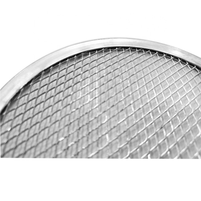 8 pulgadas de aluminio redondo de la pantalla de la pizza de la malla de la pizzaría de la bandeja de la pizzaría perforada bandeja de horneado de la bandeja de horneado de la bandeja