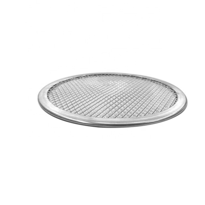 8 pulgadas de aluminio redondo de la pantalla de la pizza de la malla de la pizzaría de la bandeja de la pizzaría perforada bandeja de horneado de la bandeja de horneado de la bandeja