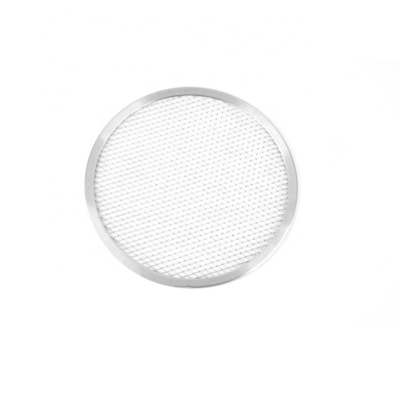 8 pulgadas de aluminio redondo de la pantalla de la pizza de la malla de la pizzaría de la bandeja de la pizzaría perforada bandeja de horneado de la bandeja de horneado de la bandeja