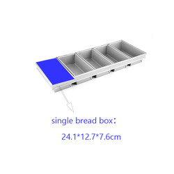 5 correas panecillas de pan 5 cajas de tostadas en una fila de acero de aluminio panecillas de pan y pan pan pan horneado panecillas de pan