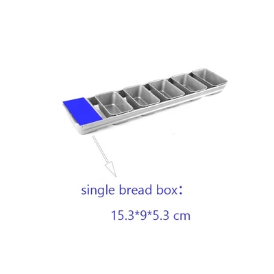 6 correas de acero de aluminio pan personalizado y panecillos pan horneado pan horneado pan de estaño no adhesivo pan horneado