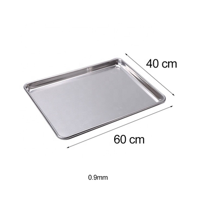 bandeja de horneado de 40x60cm hoja de horneado de metal de alambre en el borde de la hoja de la bandeja de aluminio bandejas de panadería 1mm