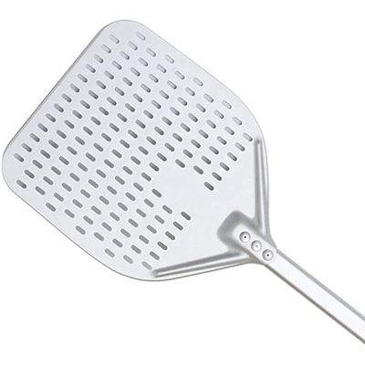 66 cm de anodizado de aluminio duro de la pala de pizza 12 pulgadas de plata de aluminio perforado de la cáscara de la pizza