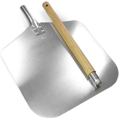 Cuchilla de aluminio extraíble mango de madera horno de pizza pala de pizza de 83 cm Cuadrado de aluminio cáscara de pizza