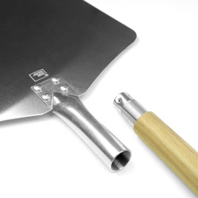Cuchilla de aluminio extraíble mango de madera horno de pizza pala de pizza de 83 cm Cuadrado de aluminio cáscara de pizza