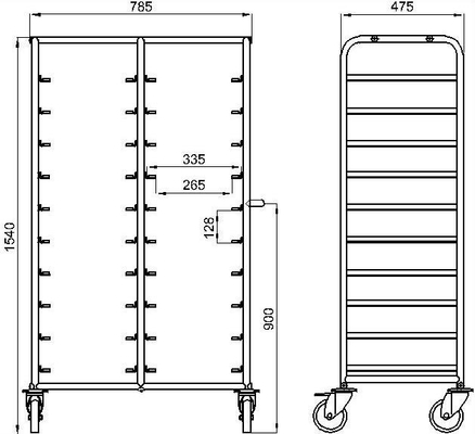 RK Bakeware China Foodservice NSF 600 × 400 mm Tray de horno para hornear, Gastronorm Tray de acero inoxidable