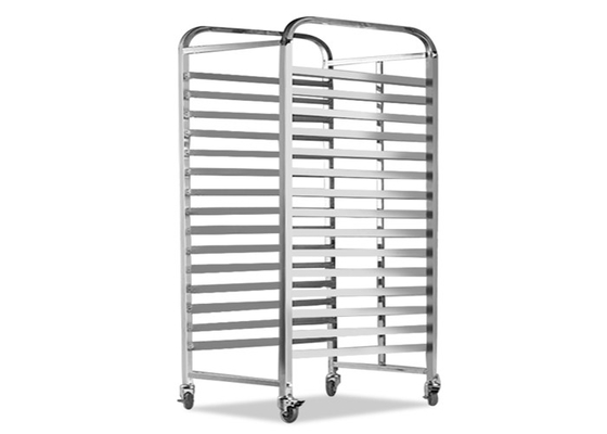 RK Bakeware China- 20 Pan End Load Bun / Sheet Pan Rack de acero inoxidable - ensamblado