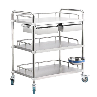 RK Bakeware China Hospital Médico Vestido Camión de acero inoxidable Camión quirúrgico con cajones