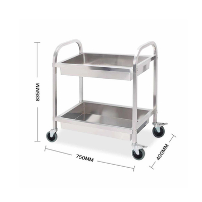 RK Bakeware China Foodservice NSF Trolley de bandejas de doble línea de acero inoxidable Trolley de panadería