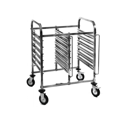 RK Bakeware China Foodservice NSF Trolley de bandejas de doble línea de acero inoxidable Trolley de panadería