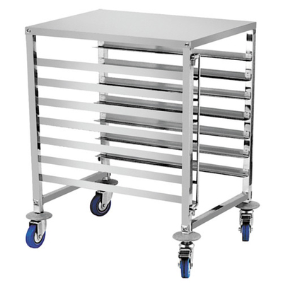 RK Bakeware China-6 Pan End Load Undercounter Trabajo de la hoja superior / Buns Pan Rack con canales laterales