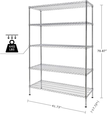 Rk Bakeware China Foodservice Commercial Repisas de alambre revestido con epoxi verde 18 x 48 (4 estanterías)
