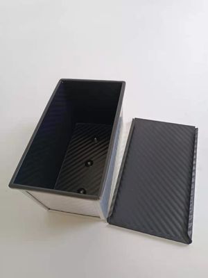 cacerola de aluminio acanalada 196x106x110m m del pan no tóxico 450g
