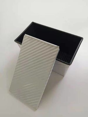 cacerola de aluminio acanalada 196x106x110m m del pan no tóxico 450g